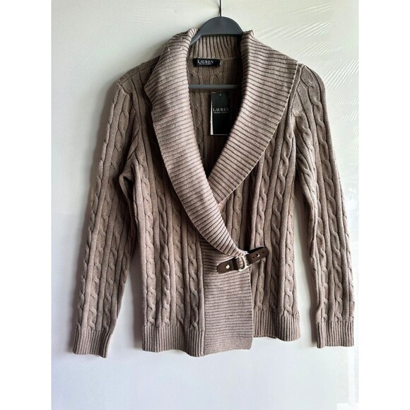 Lauren Ralph Lauren Sweaters - NWT lauren RALPH LAUREN WOMEN'S SWEATER LARGE L Cable-Knit Buckle-Trim